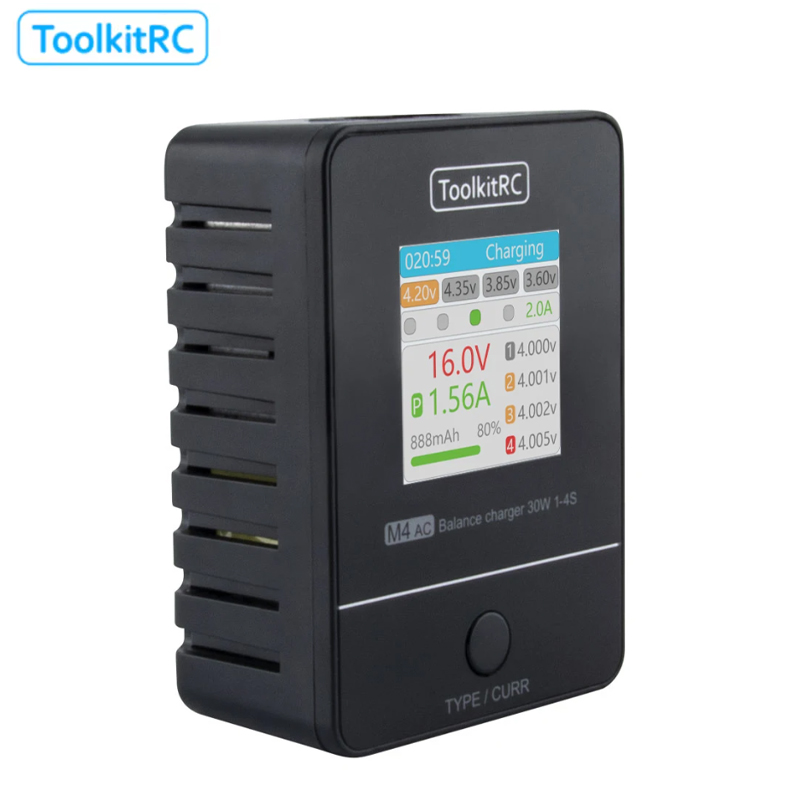 ToolkitRC M4AC 30W LCD Screen  - огляд і ціна Drone Racing Charger