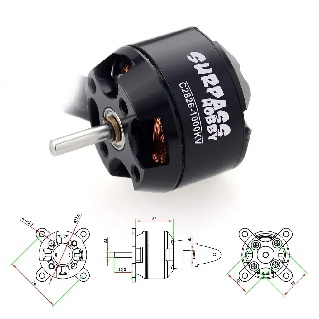 Surpass Hobby 2826 1000KV 1350 - огляд і ціна Drone Racing Esc