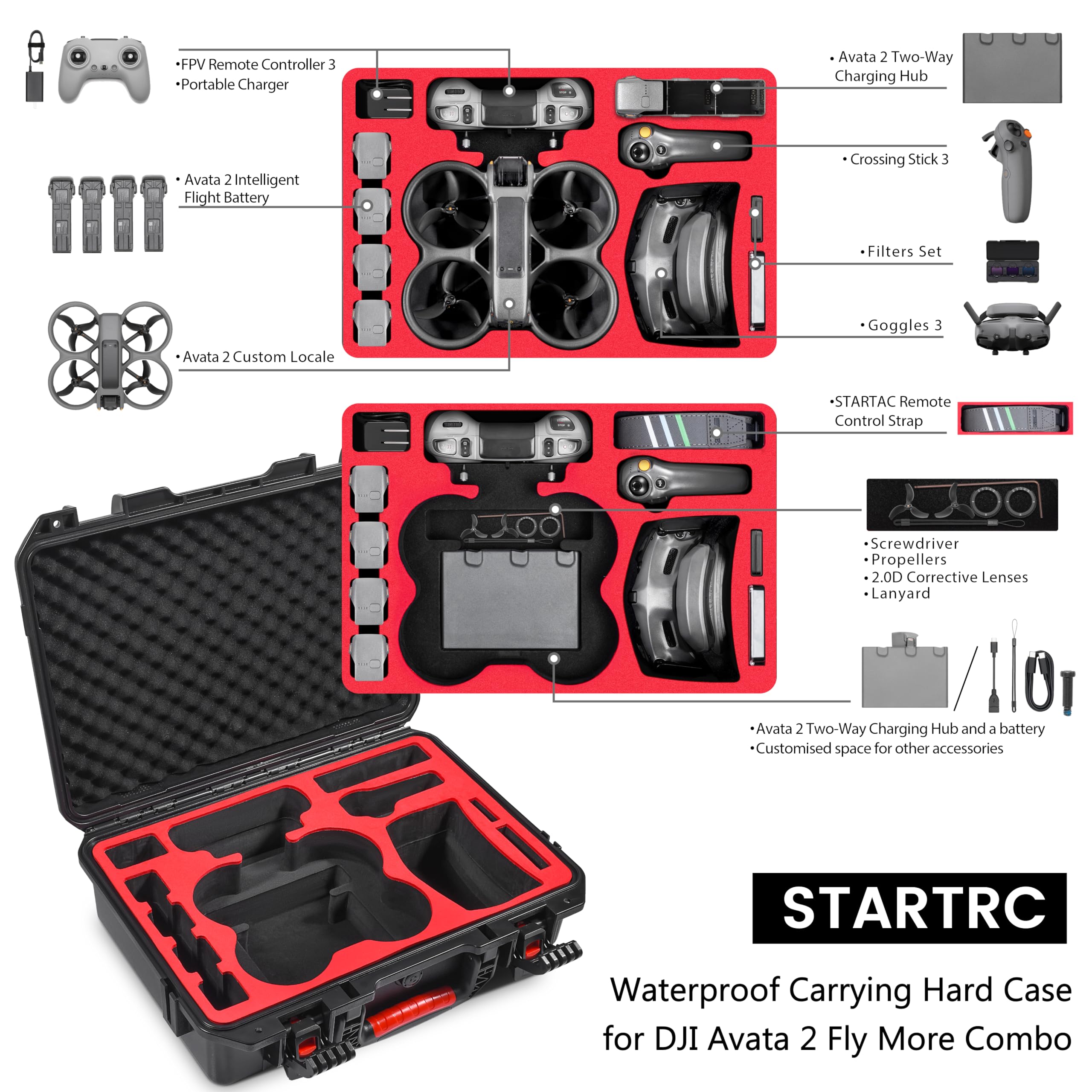 Carrying Hard Case for DJI Ava - огляд і ціна Drone Racing Goggles
