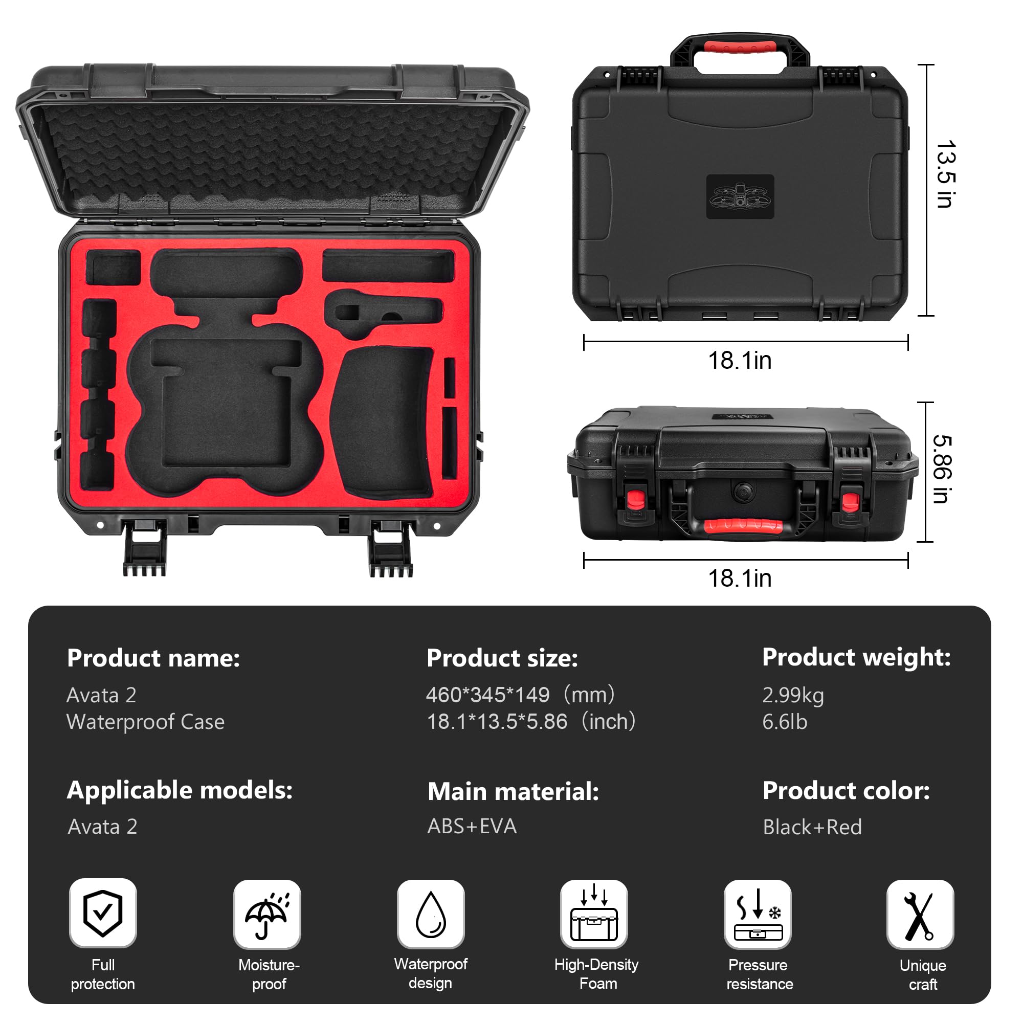 Carrying Hard Case for DJI Ava - огляд і ціна Drone Racing Goggles
