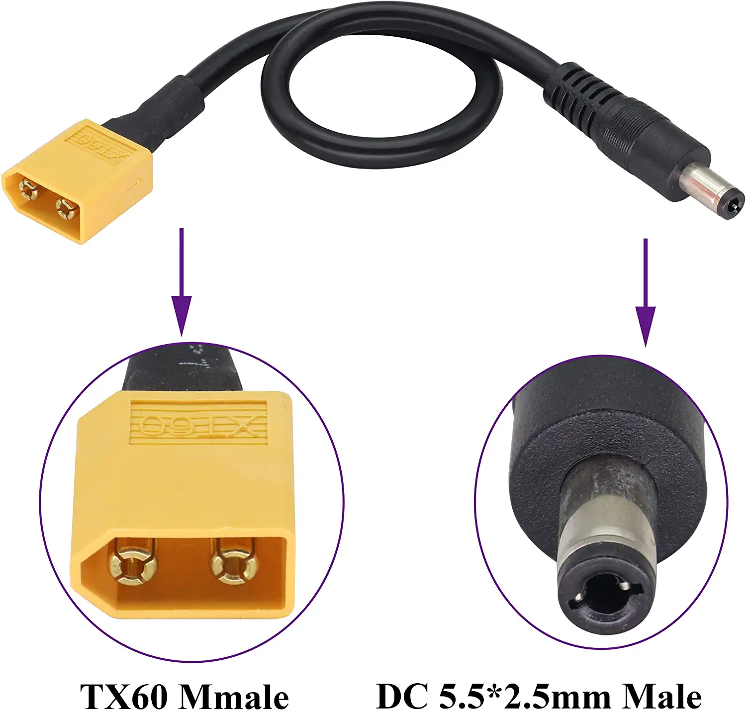 XT60 Adapter Cable XT60 Male t - огляд і ціна Drone Racing Gate