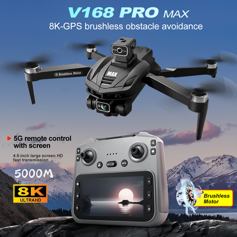 V168 PRO Max GPS Drone 8K Prof - огляд і ціна Drone Racing Camera