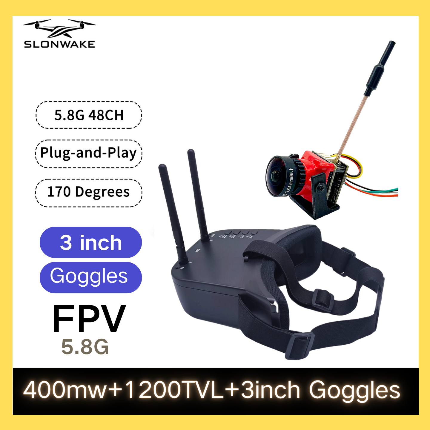 SLONWAKE 5.8G 48CH FPV 400mw V - огляд і ціна Drone Racing Transmitter