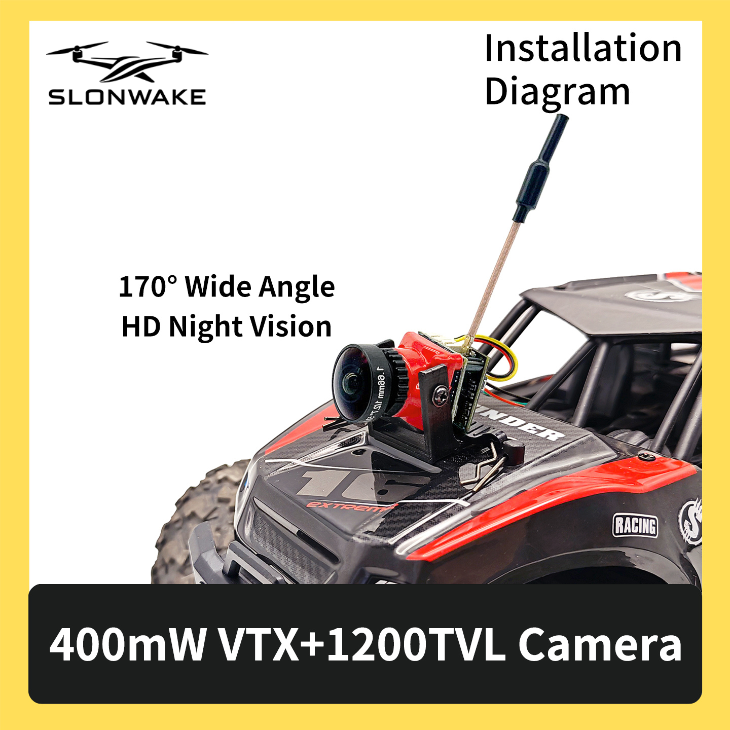 SLONWAKE 5.8G 48CH FPV 400mw V - огляд і ціна Drone Racing Transmitter